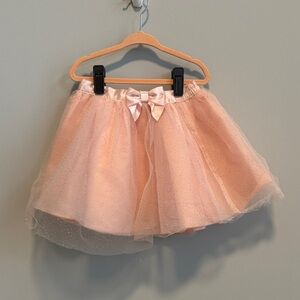 Janie and Jack Peach Tulle Tutu Skirt with Bow